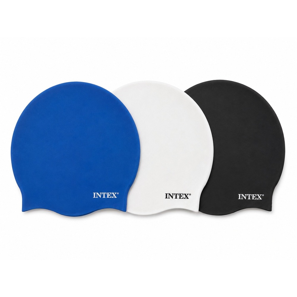 INTEX Silicon Swim Cap White One Size Fits All Swim Team Water Aerobics new